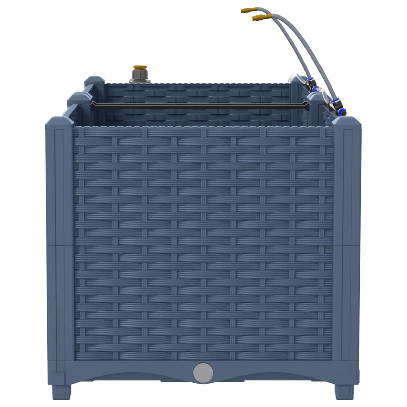 Vrtna saksija 2 pcs Sivi 80 x 40 x 37,5 cm Plastika