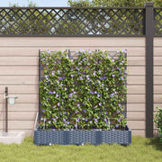 Vrtna saksija 3 pcs Sivi 120 x 40 x 126 cm Plastika