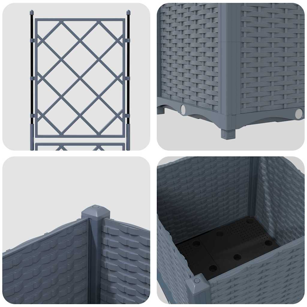 Vrtna saksija Svijetlo siva 40 x 40 x 143 cm Plastika