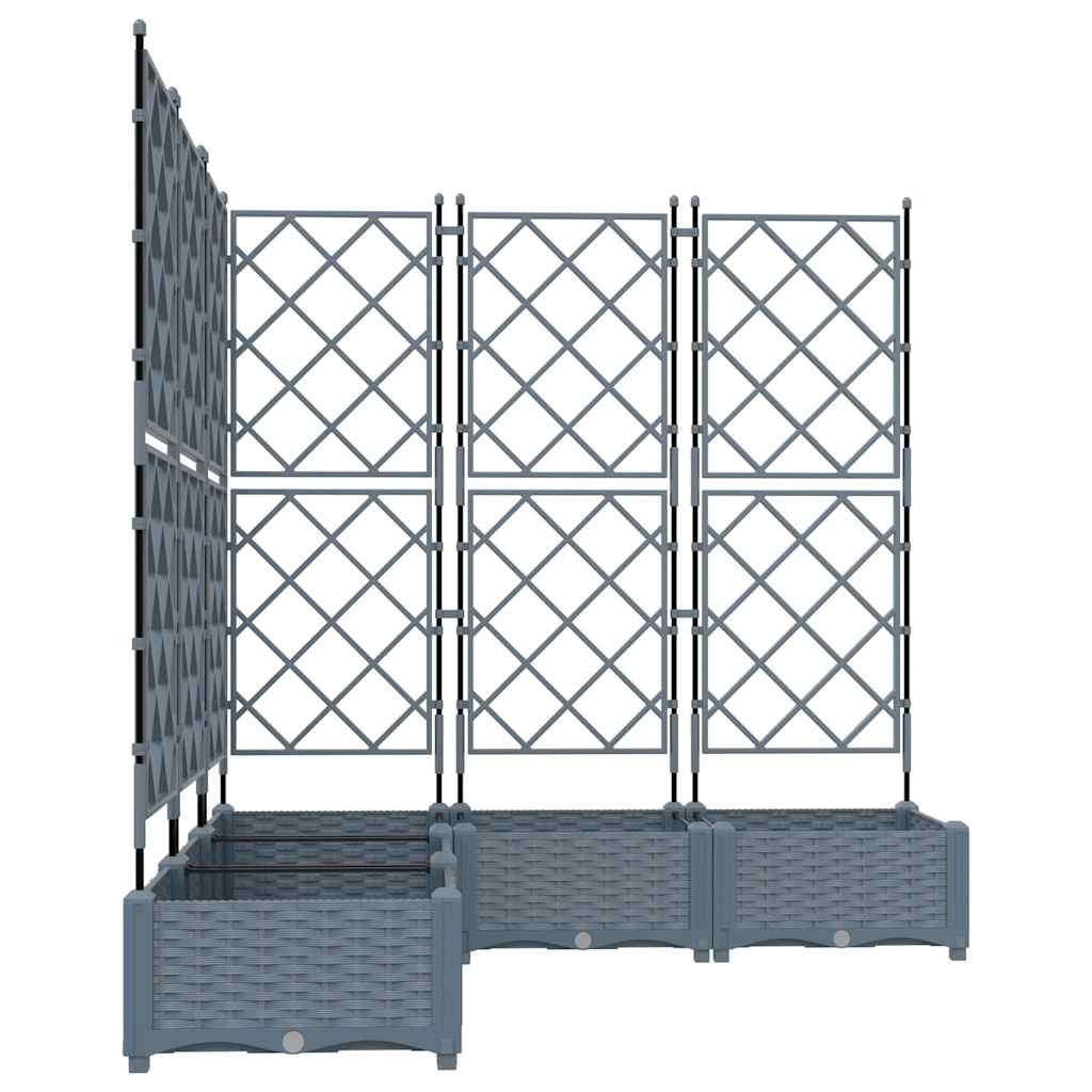 Vrtna saksija 5 pcs Svijetlo siva 120 x 120 x 125,5 cm Plastika
