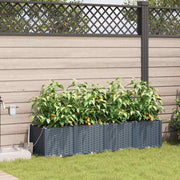 Vrtna saksija 4 pcs Svijetlo siva 160 x 40 x 37,5 cm Plastika