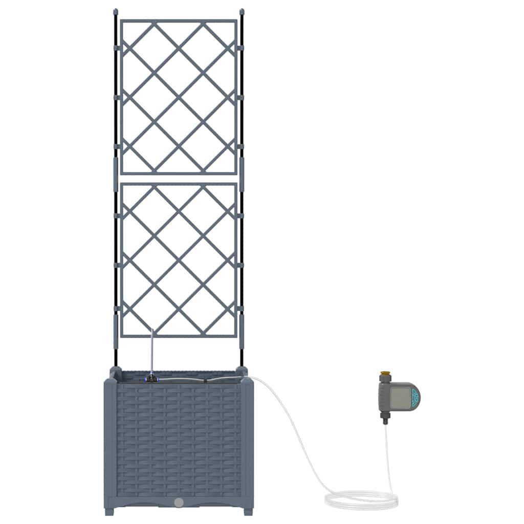 Vrtna saksija 2 pcs Svijetlo siva 40 x 40 x 142 cm Plastika