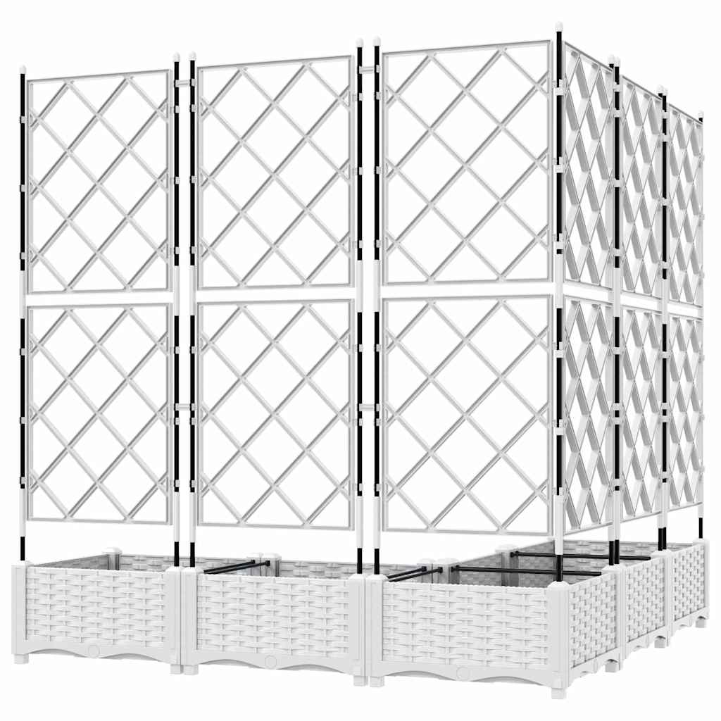 Vrtna saksija 5 pcs Bijeli 120 x 120 x 125,5 cm Plastika