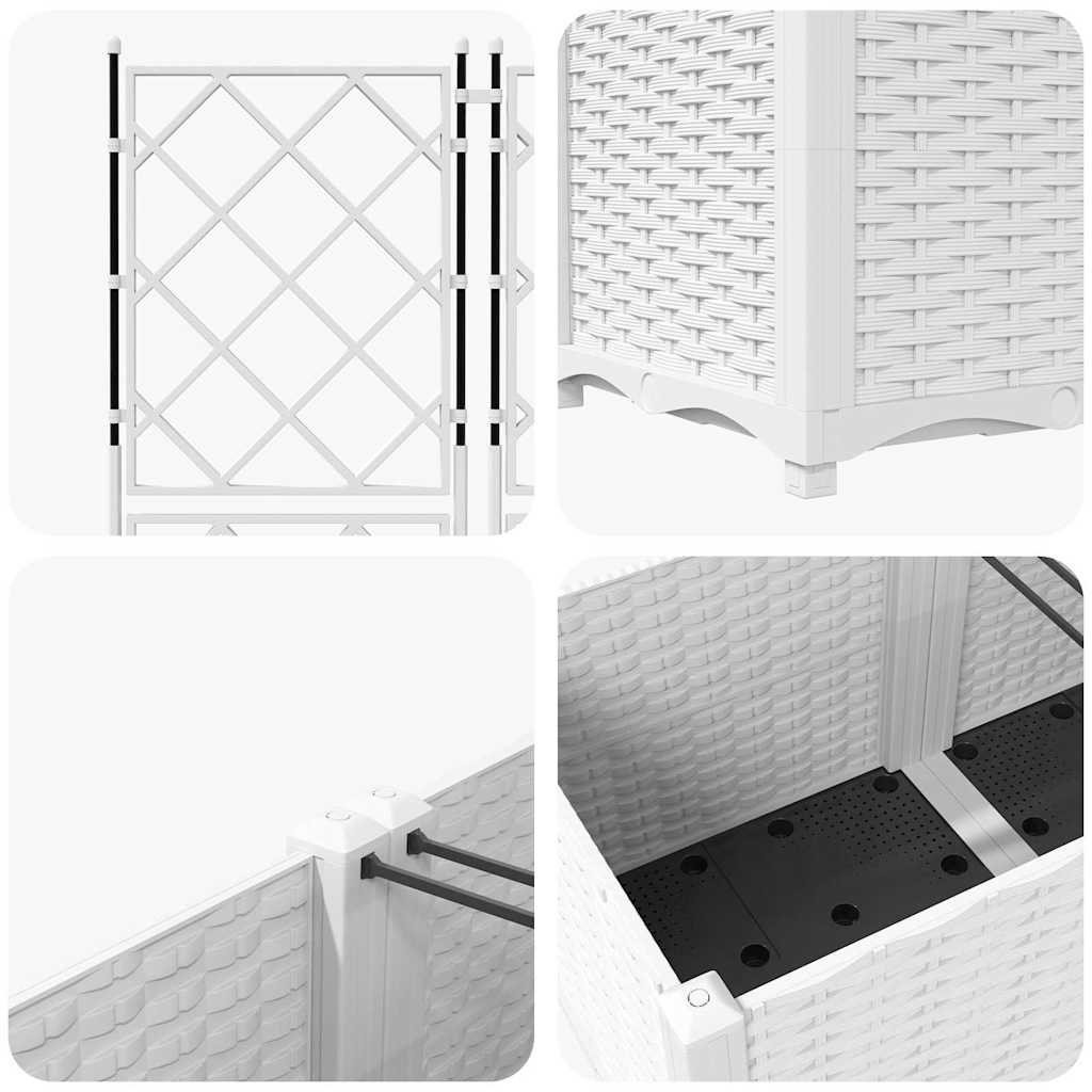 Vrtna saksija 5 pcs Bijeli 120 x 120 x 143 cm Plastika