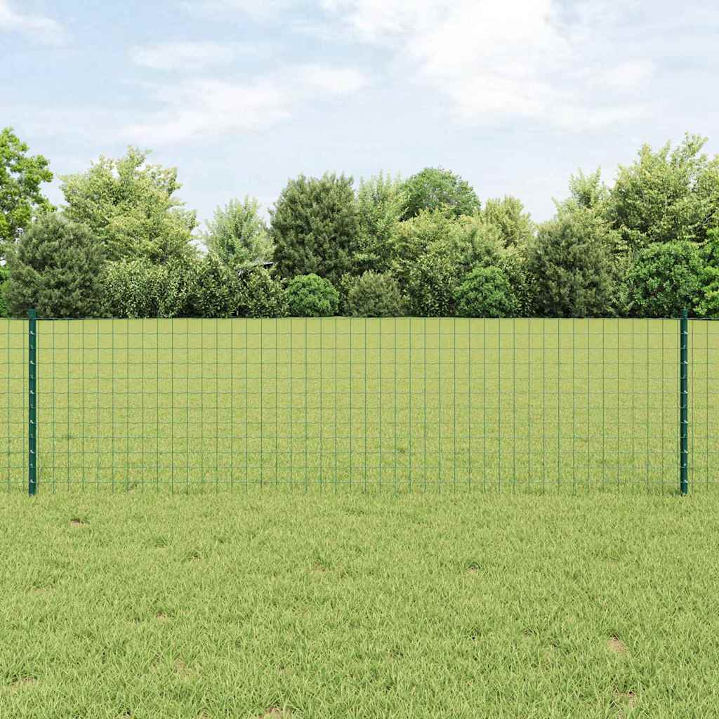 Stup za ogradu 11 pcs Zelena 100 cm Čelik