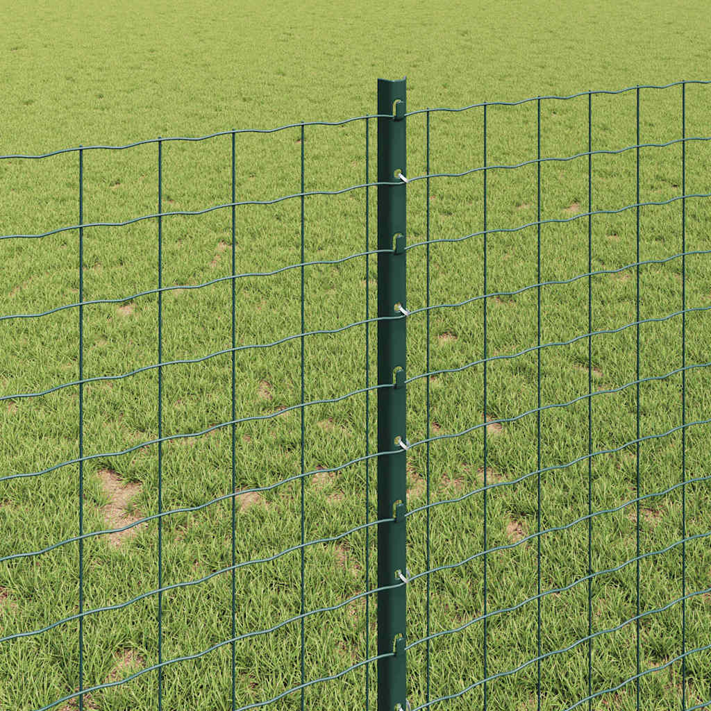 Stup za ogradu 11 pcs Zelena 100 cm Čelik