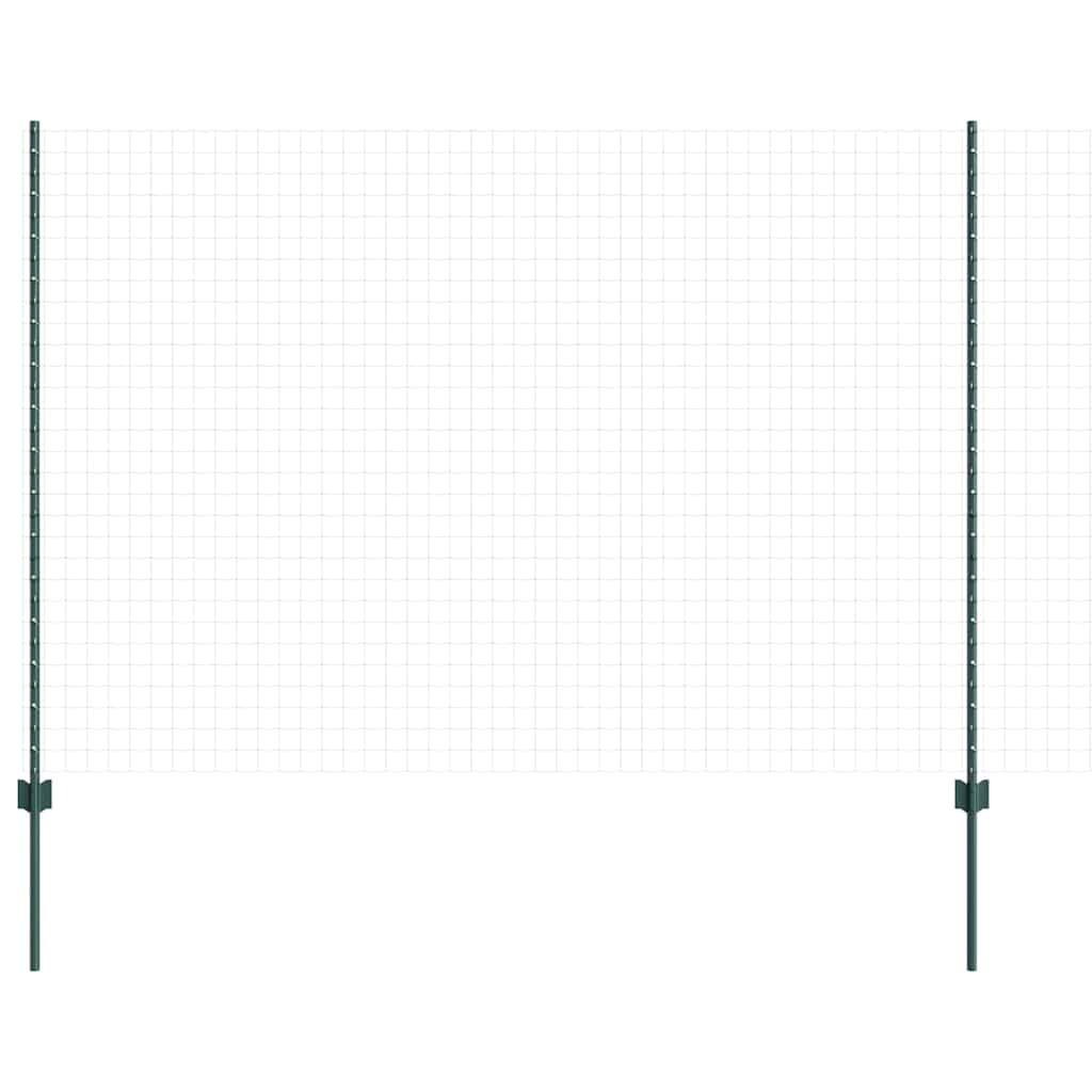 Stup za ogradu 5 pcs Zelena 150 cm Čelik
