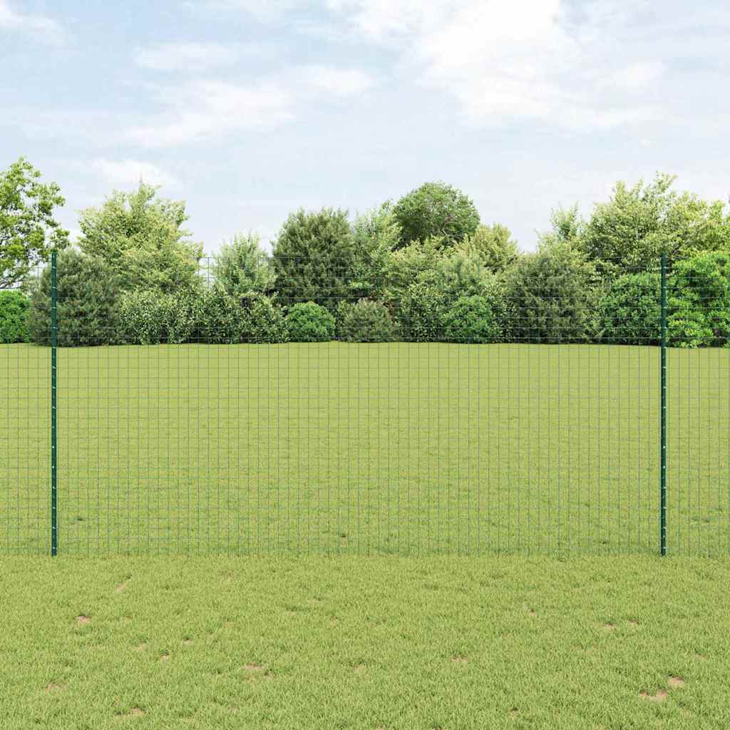 Stup za ogradu 11 pcs Zelena 150 cm Čelik