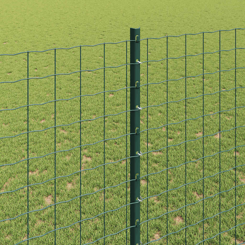 Stup za ogradu 11 pcs Zelena 160 cm Čelik