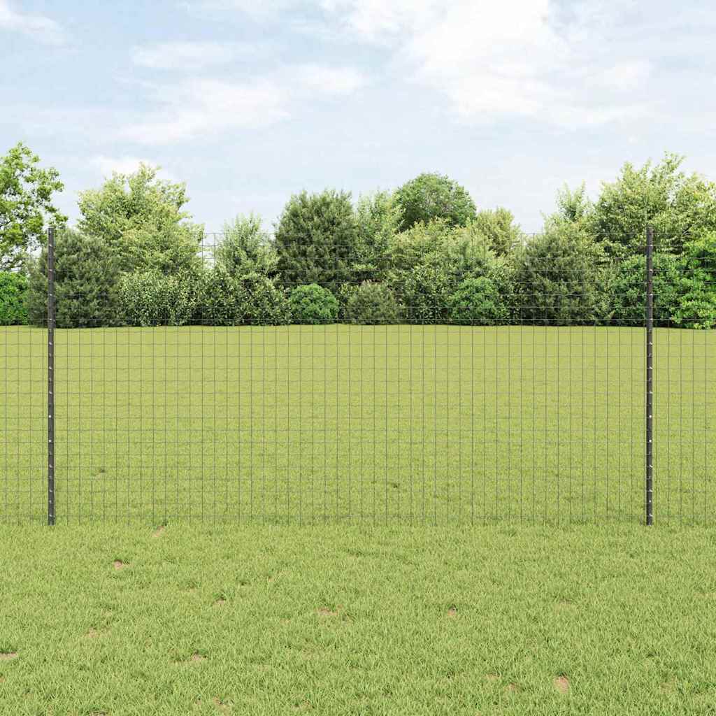Stup za ogradu 11 pcs Siva 120 cm Čelik