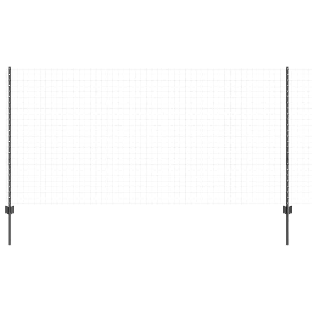 Stup za ogradu 11 pcs Siva 120 cm Čelik