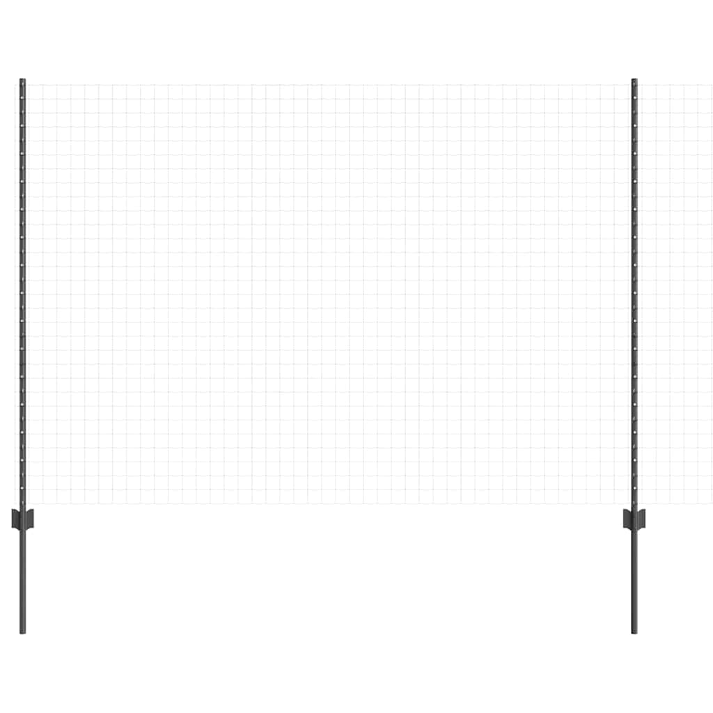 Stup za ogradu 11 pcs Siva 160 cm Čelik