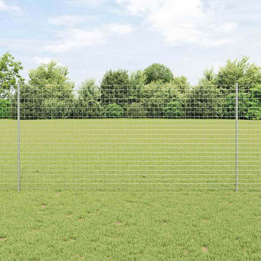 Stup za ogradu 11 pcs Srebrno 120 cm Čelik