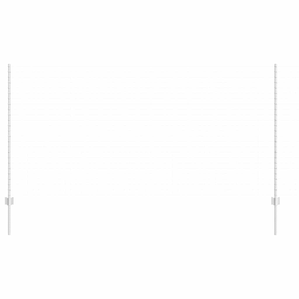 Stup za ogradu 11 pcs Srebrno 140 cm Čelik