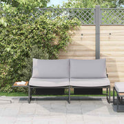 Vrtni kauč s jastukom Svijetlo siva 200,5 x 70 x 85,5 cm Čelik