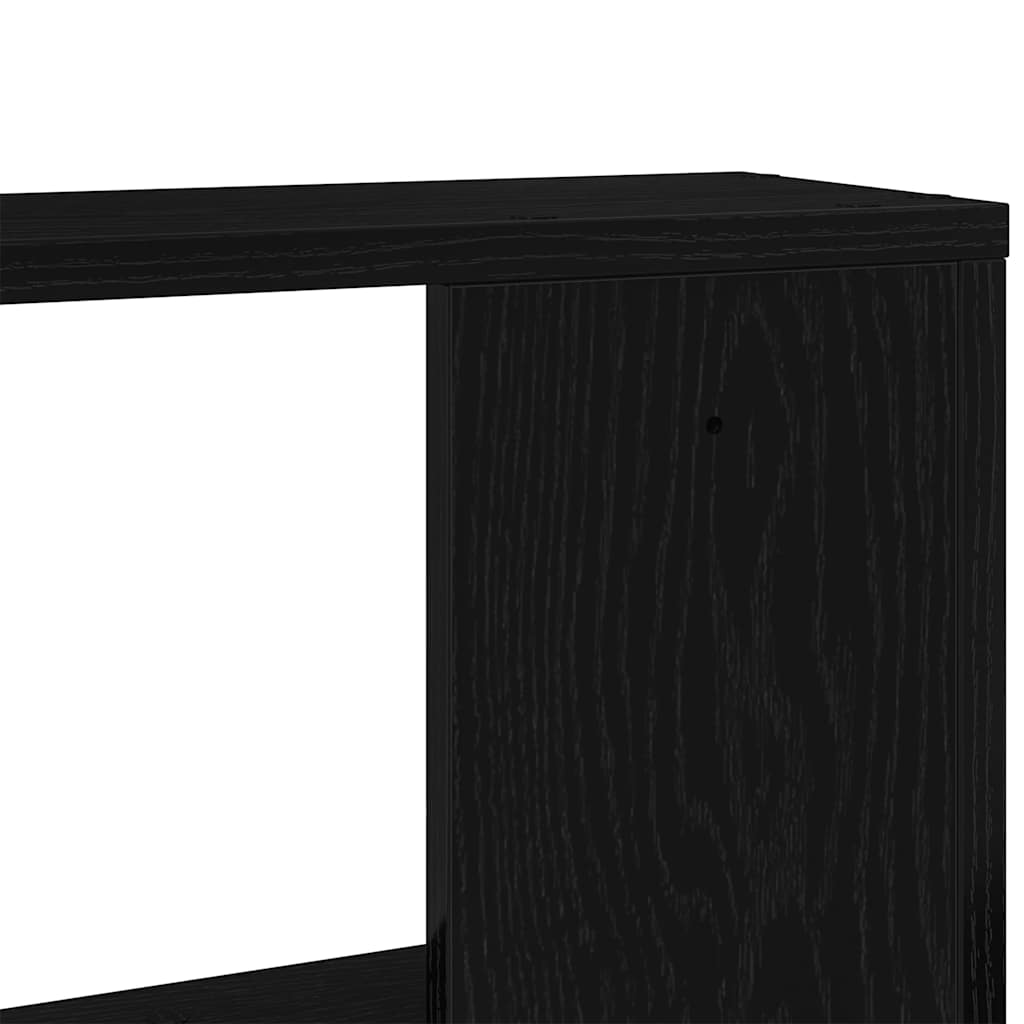 Zidna polica crni hrast 100x15x70 cm inženjerski drvo