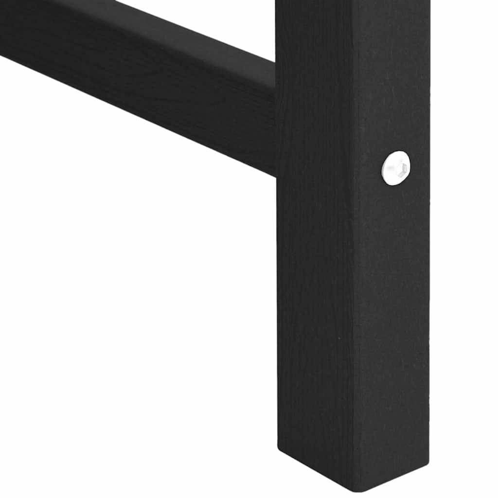 Vrtna klupa Crna 120 x 59 x 88 cm HDPE