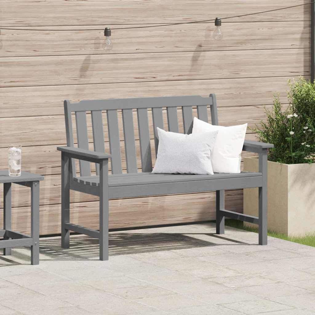 Vrtna klupa Svijetlo siva 120 x 59 x 88 cm HDPE