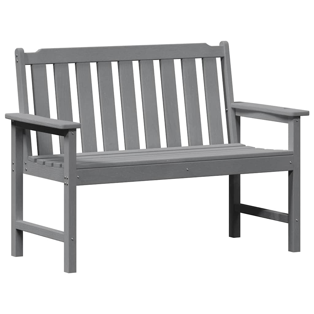 Vrtna klupa Svijetlo siva 120 x 59 x 88 cm HDPE