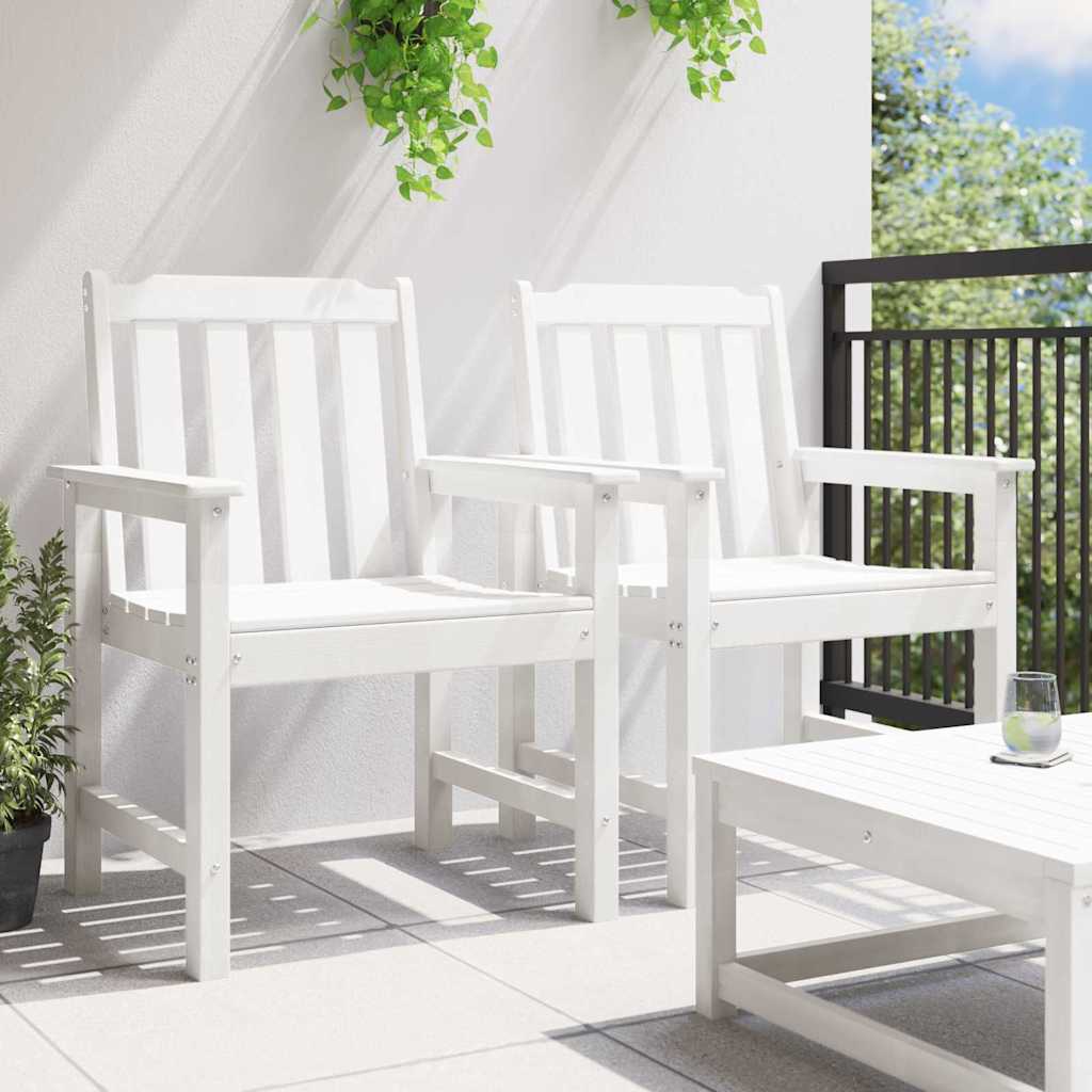 Vrtna blagovaonska stolica 2 pcs Bijelo 65,5 x 59 x 88 cm HDPE