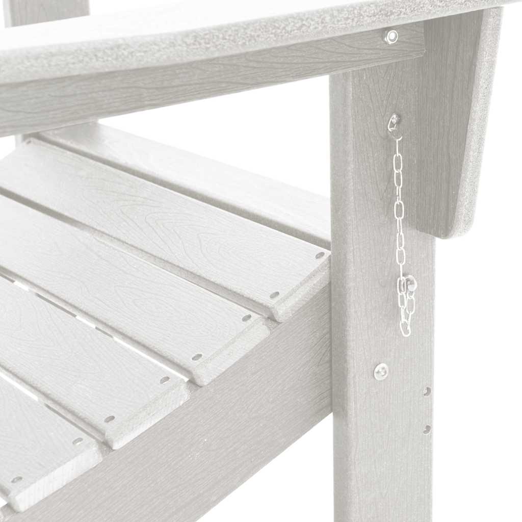 Sklopiva Adirondack stolica Bijelo 80,5 x 74,5 x 92 cm HDPE