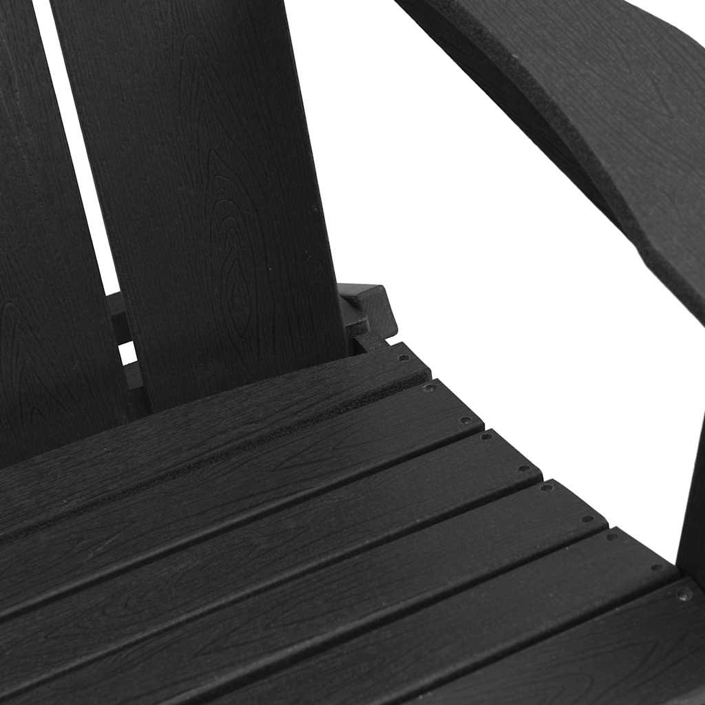 Sklopiva Adirondack stolica Crna 80,5 x 74,5 x 92 cm HDPE