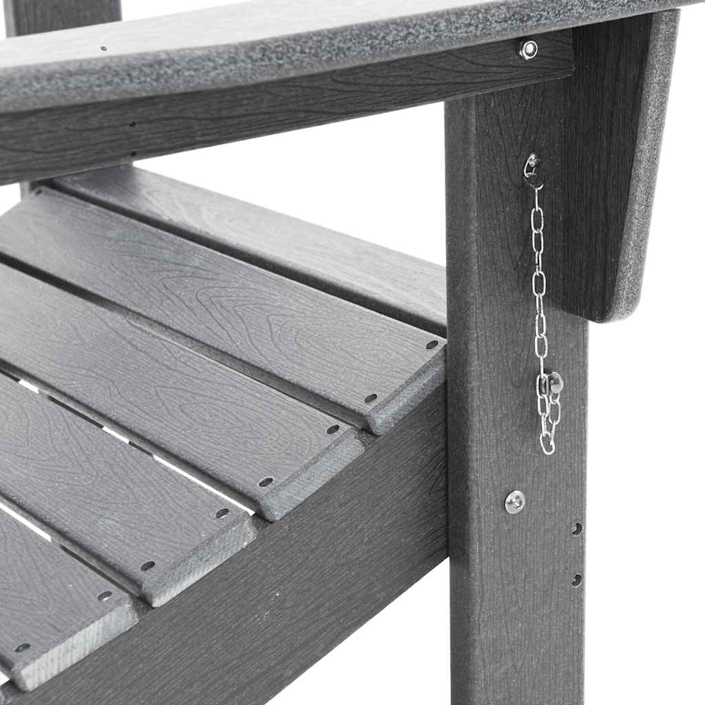 Sklopiva Adirondack stolica Svijetlo siva 80,5 x 74,5 x 92 cm