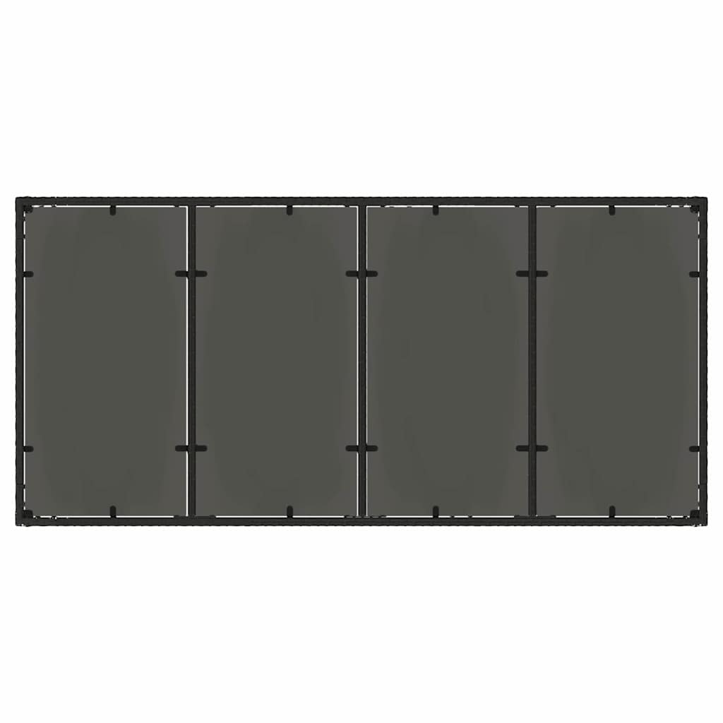 Vrtni set za objed 9 pcs Crna poliratan