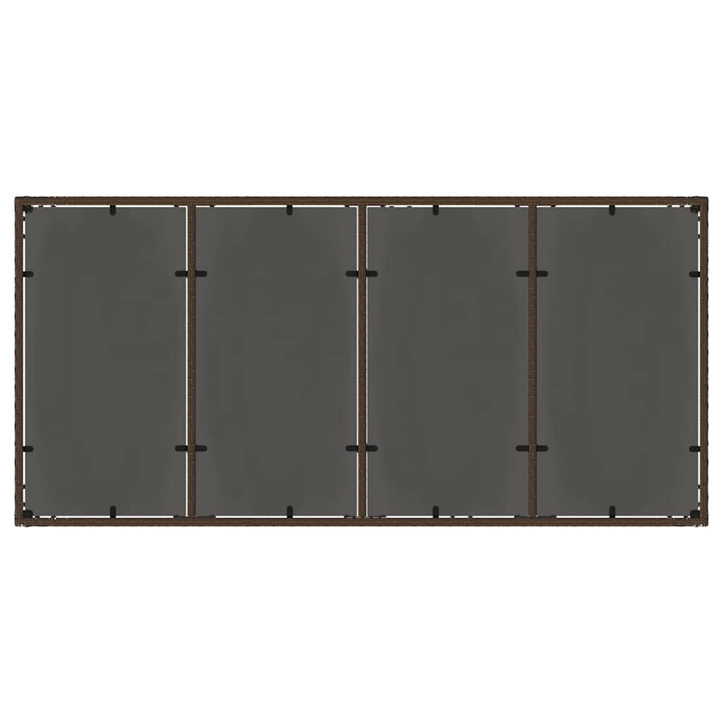 Vrtni set za objed 9 pcs Smeđa poliratan