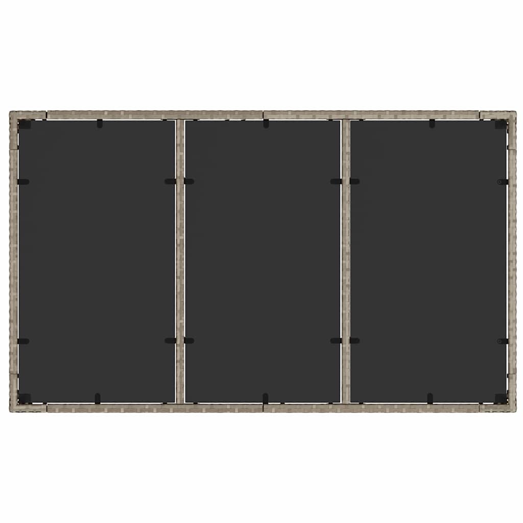 Vrtni set za objed 7 pcs Svijetlo siva poliratan