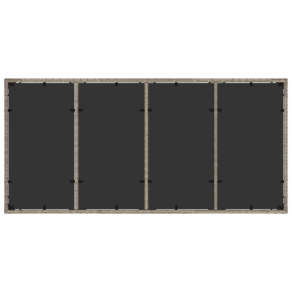 Vrtni set za objed 9 pcs Svijetlo siva poliratan