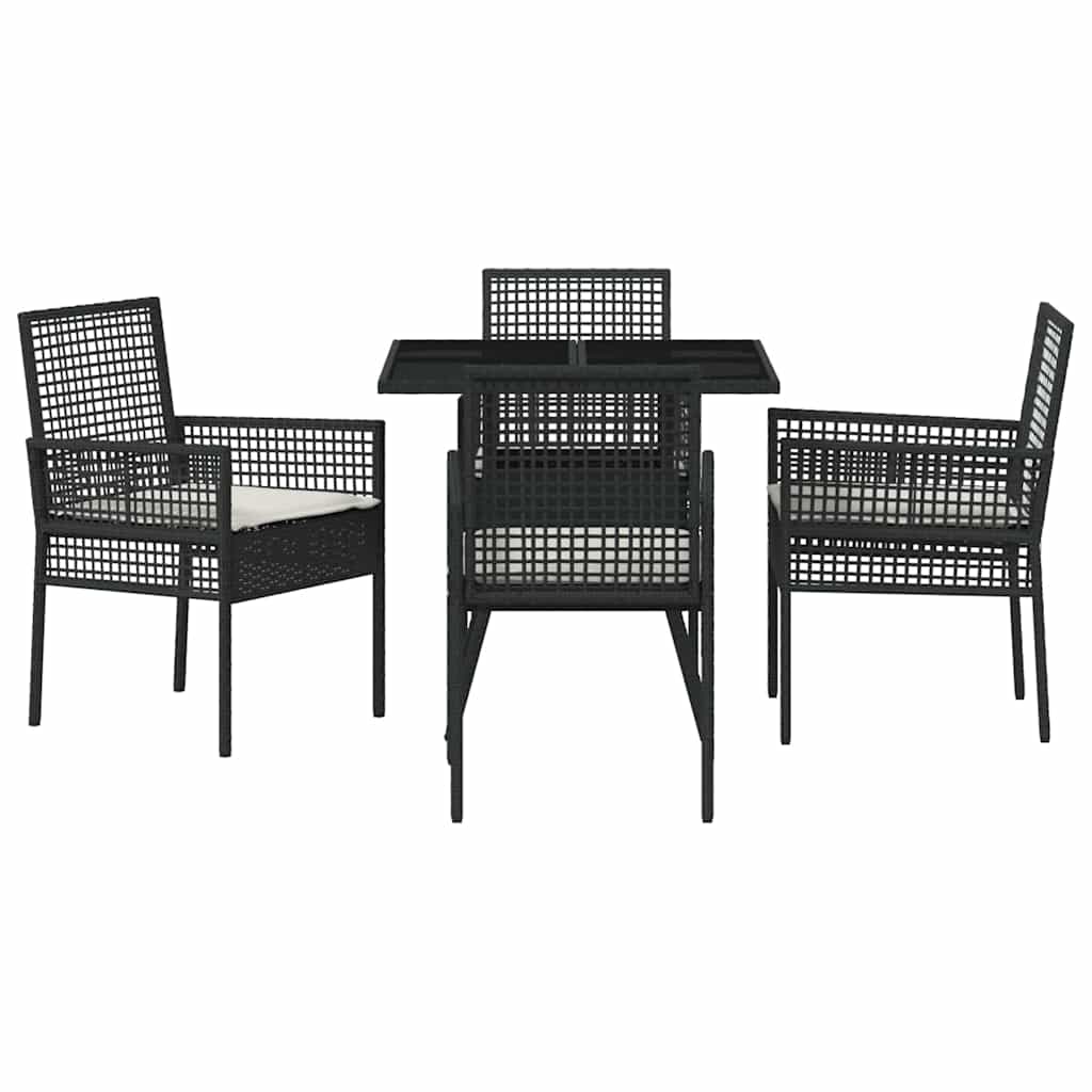 Vrtni set za objed 5 pcs Crna poliratan