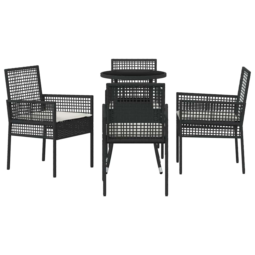 Vrtni set za objed 5 pcs Crna poliratan