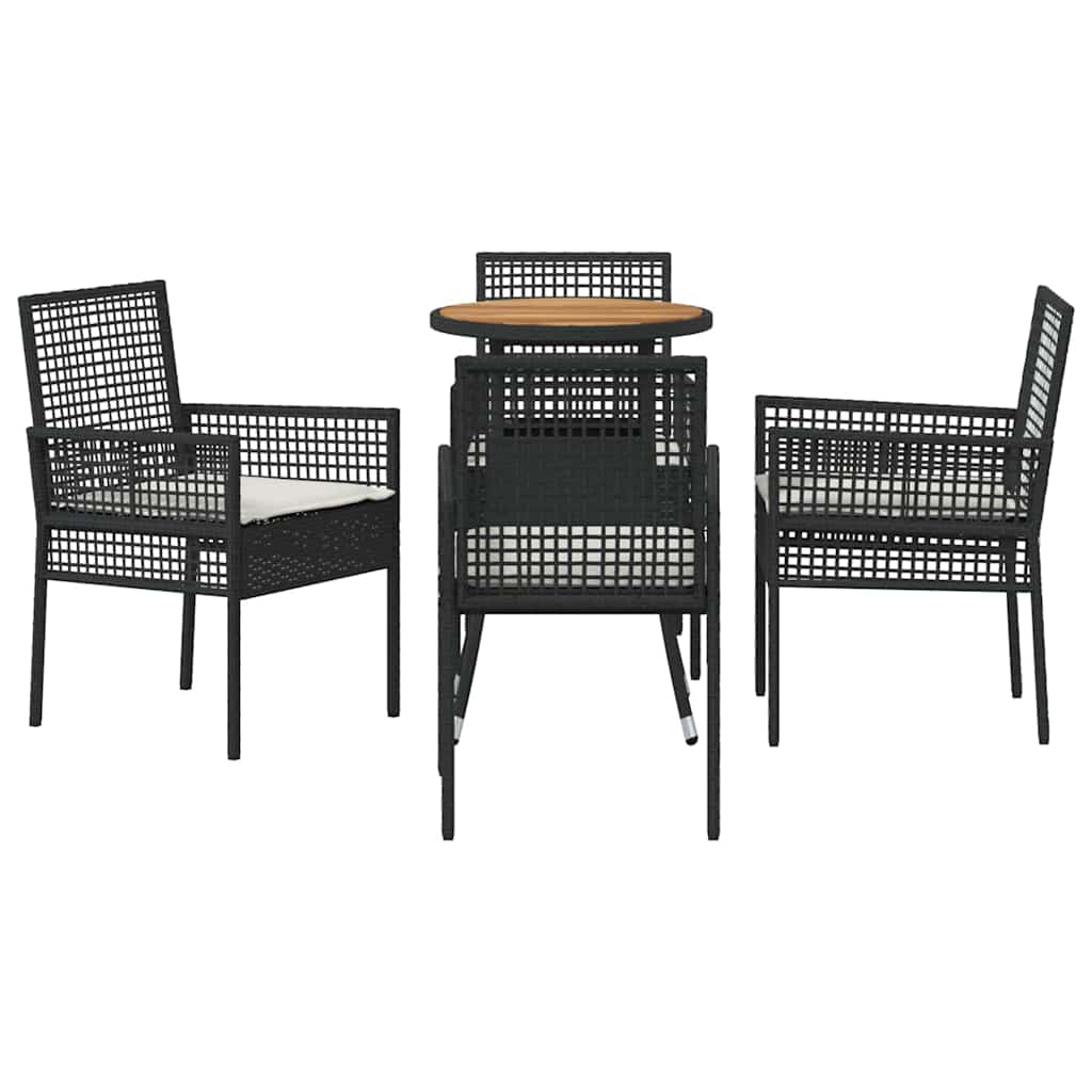 Vrtni set za objed 5 pcs Crna poliratan