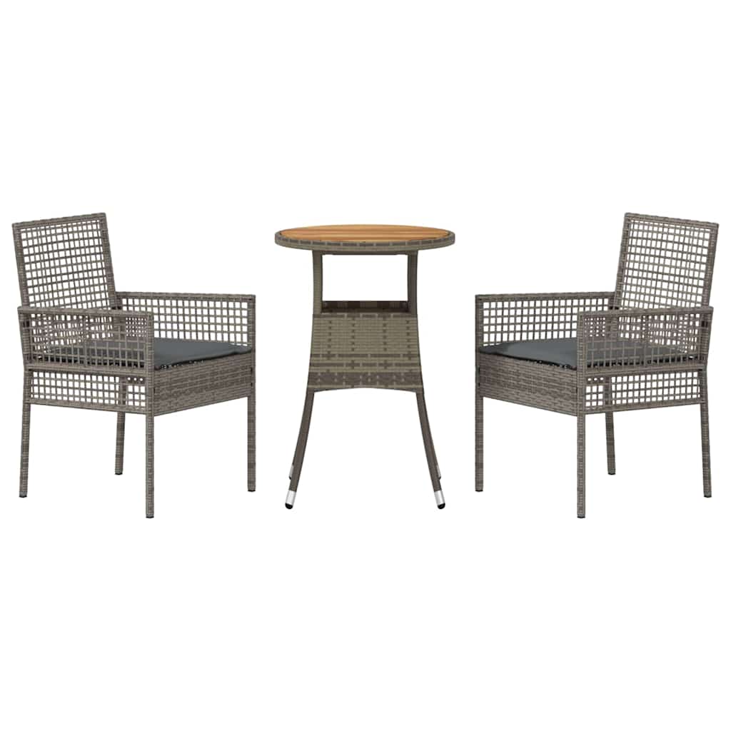 Vrtni set za objed 3 pcs Siva poliratan