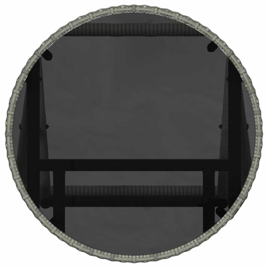 Bistro set za vrt 3 pcs Siva poliratan