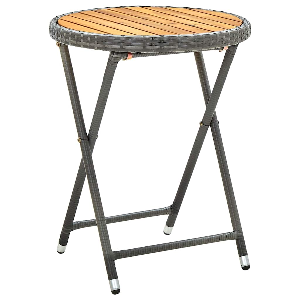 Bistro set za vrt 3 pcs Siva poliratan
