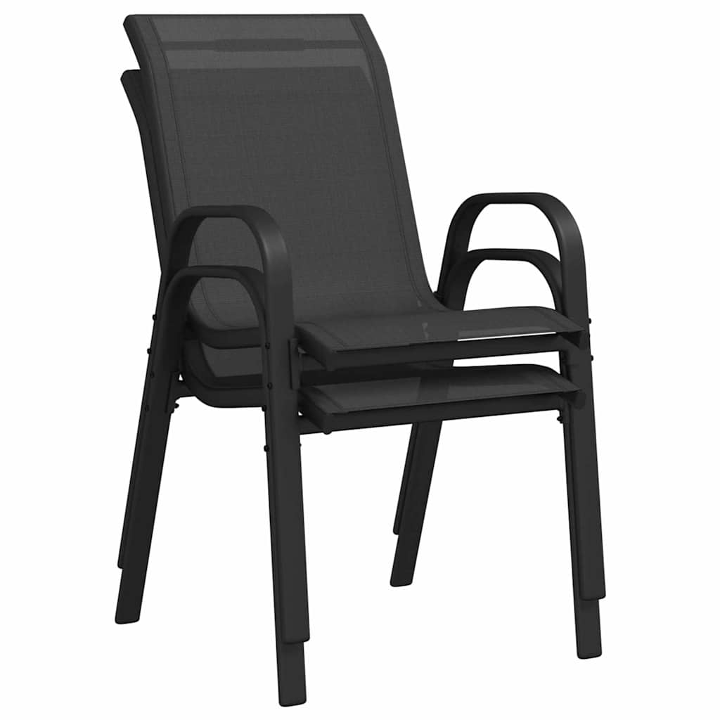 Bistro set za vrt 3 pcs Crna Čelik