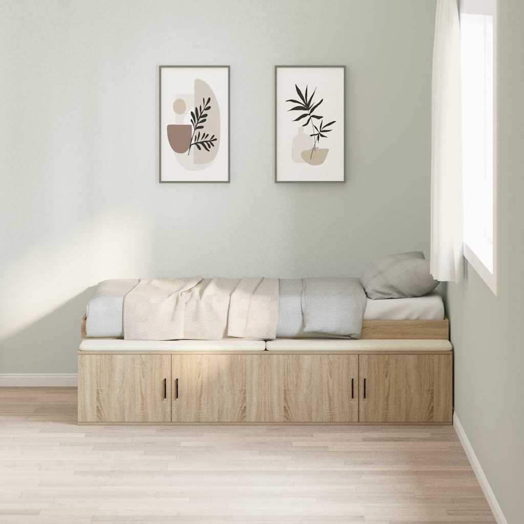 Krevetna konstrukcija s ladicama Sonoma hrast 90 x 200 cm