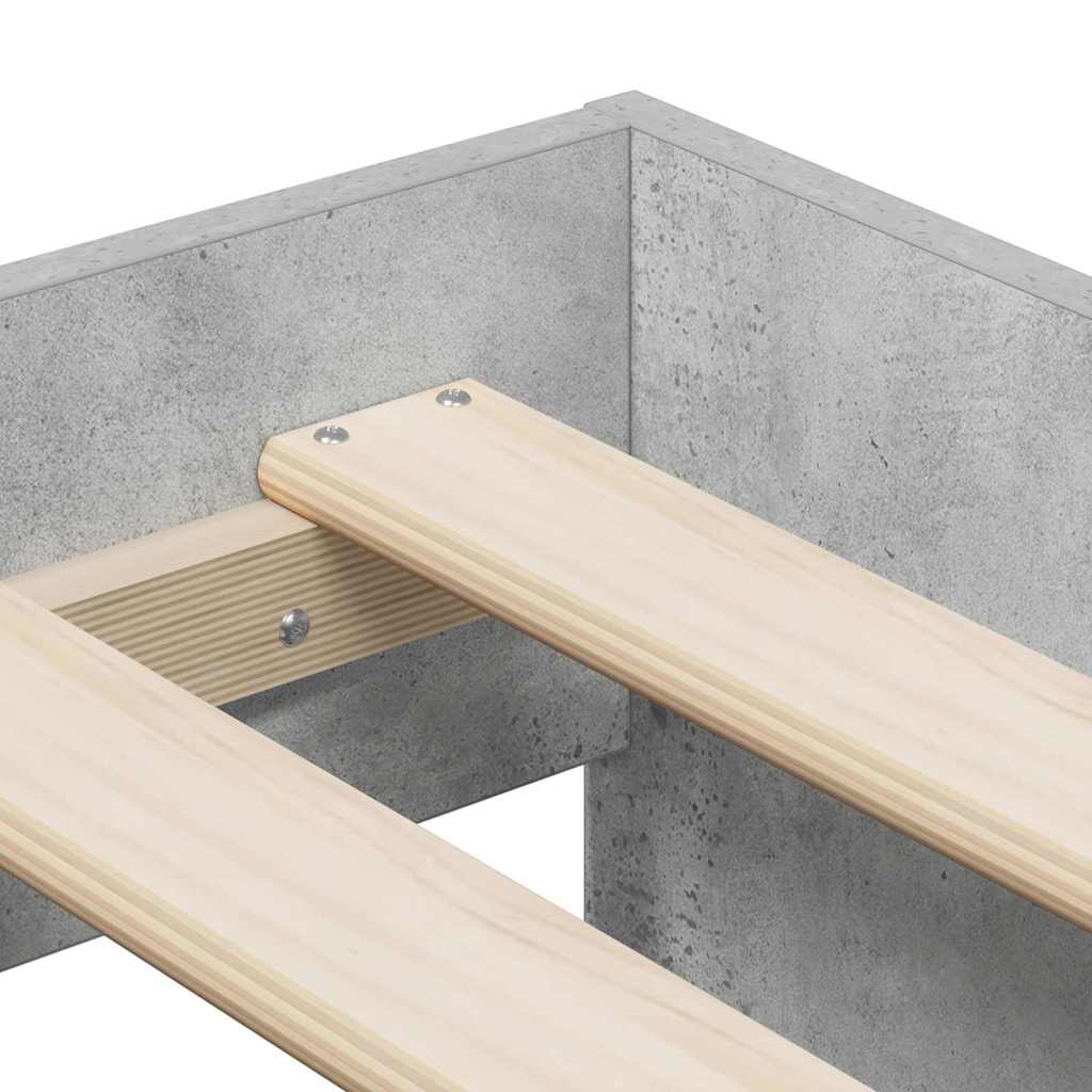 Krevetna konstrukcija s ladicama Betonski sivi 90 x 200 cm