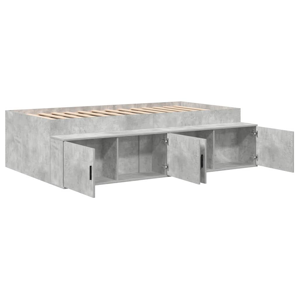 Krevetna konstrukcija s ladicama Betonski sivi 90 x 200 cm