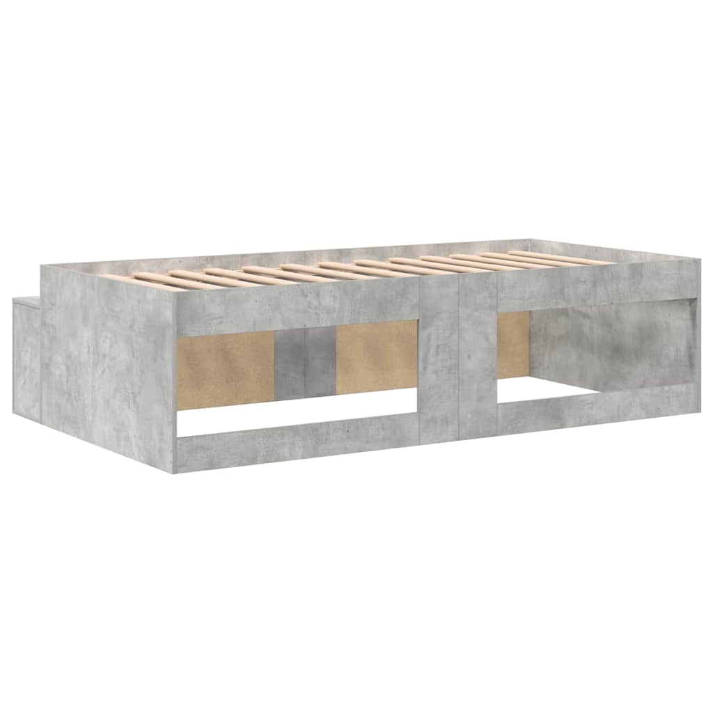 Krevetna konstrukcija s ladicama Betonski sivi 90 x 200 cm