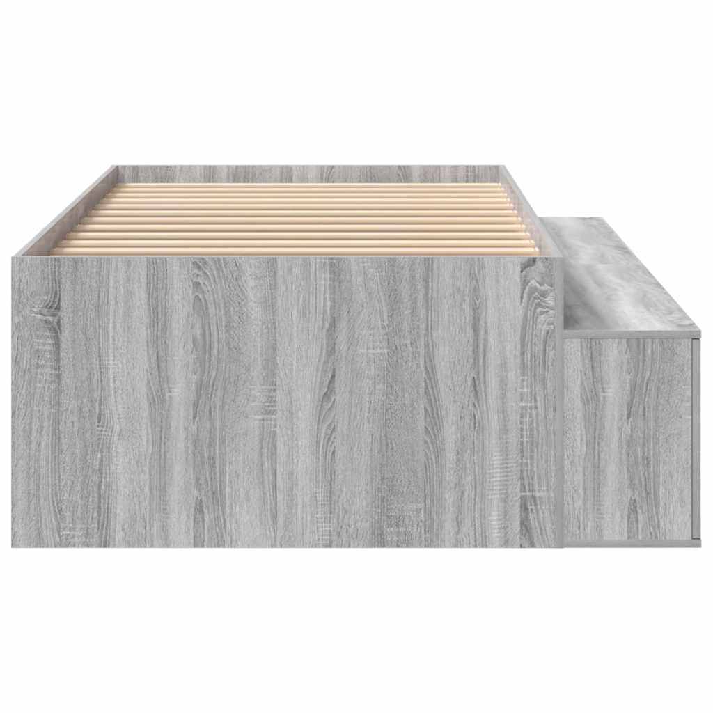Krevetna konstrukcija Siva Sonoma 90 x 200 cm Konstruirano drvo