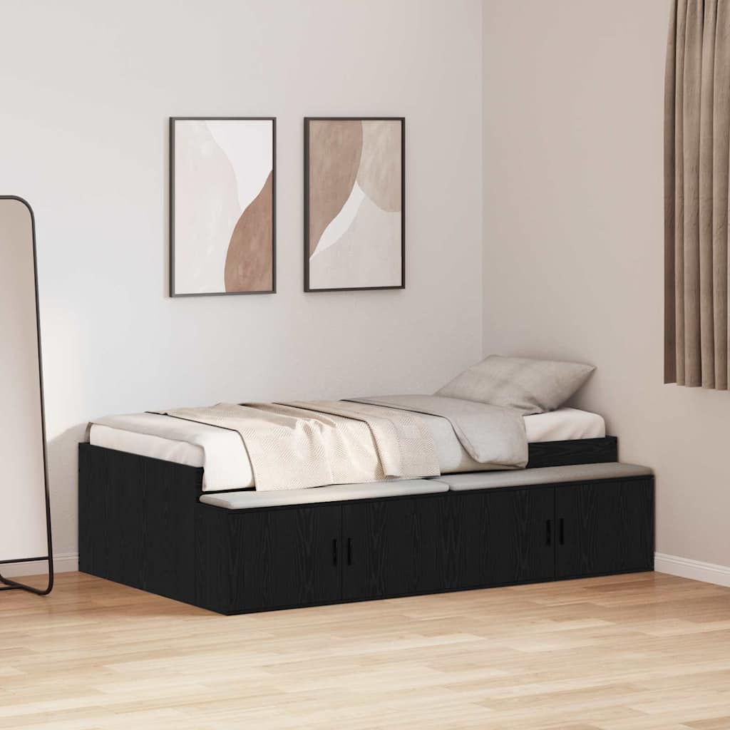 Krevetna konstrukcija Crni hrast 80 x 200 cm Konstruirano drvo