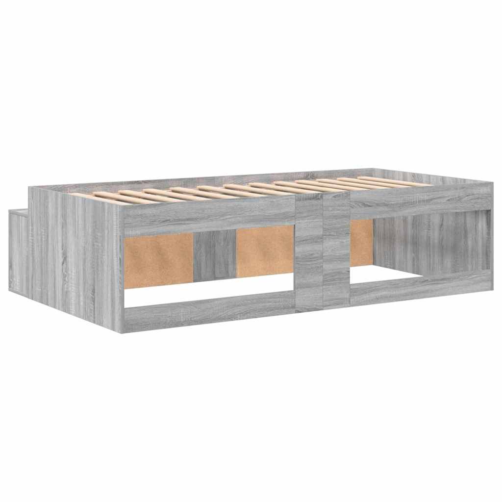 Krevetna konstrukcija Siva Sonoma 80 x 200 cm Konstruirano drvo