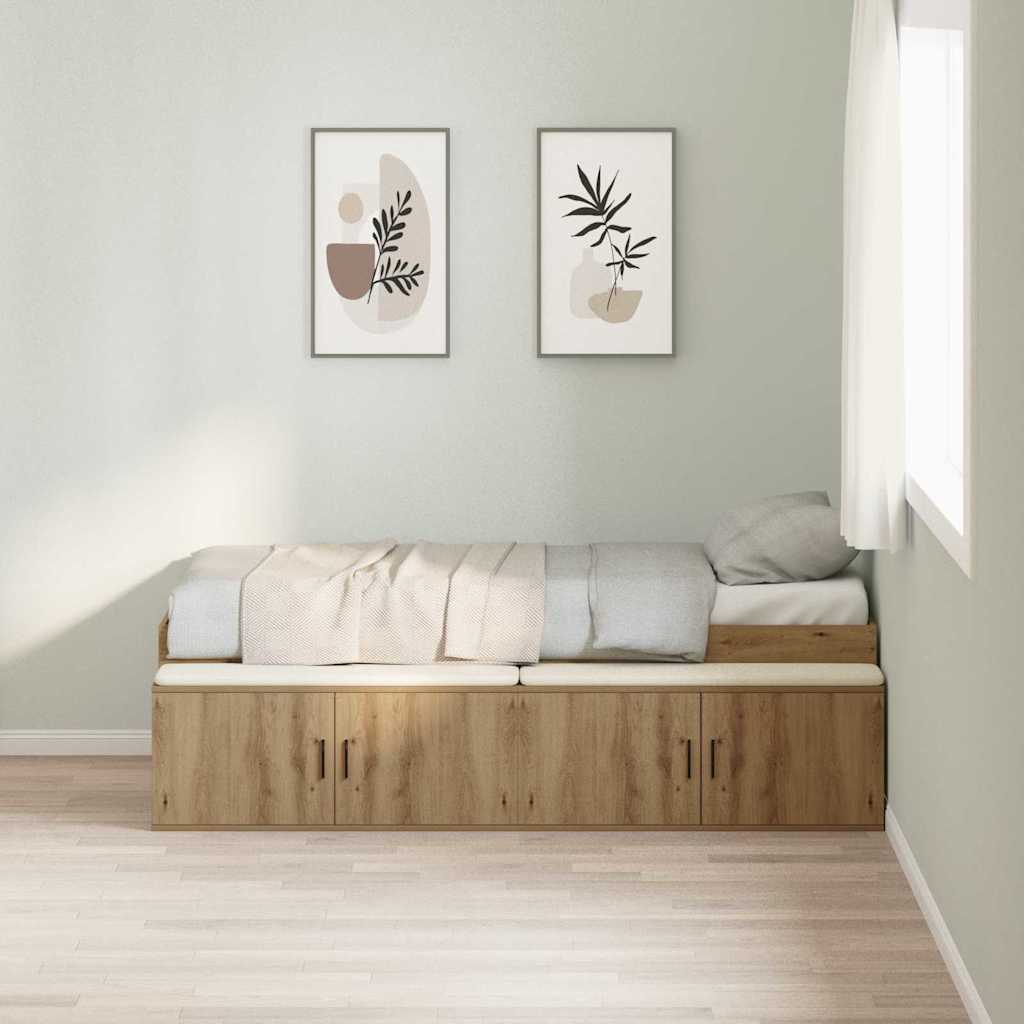 Krevetna konstrukcija s ladicama Umjetnički hrast 80 x 200 cm
