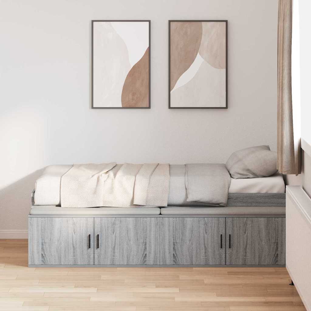 Krevetna konstrukcija Siva Sonoma 70 x 190 cm Konstruirano drvo