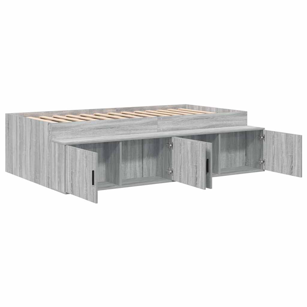 Krevetna konstrukcija Siva Sonoma 70 x 190 cm Konstruirano drvo