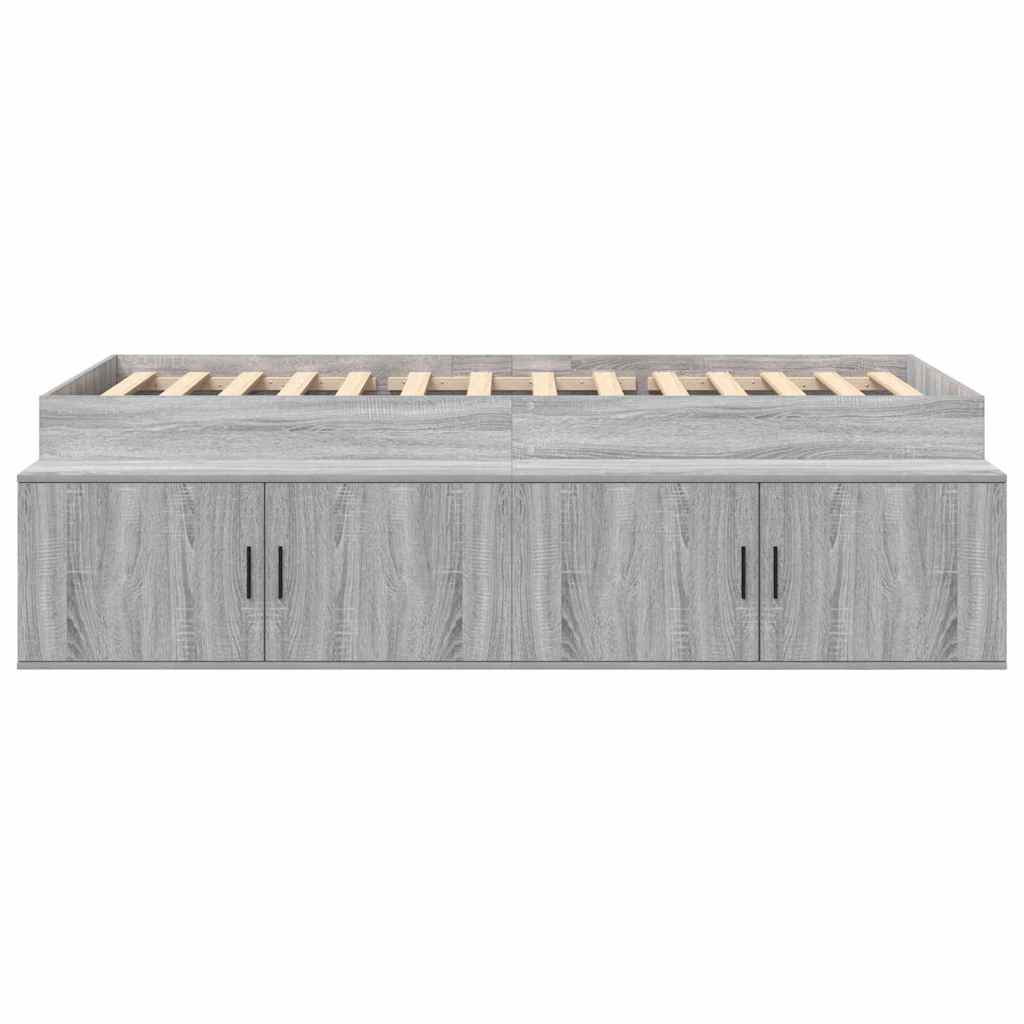Krevetna konstrukcija Siva Sonoma 70 x 190 cm Konstruirano drvo