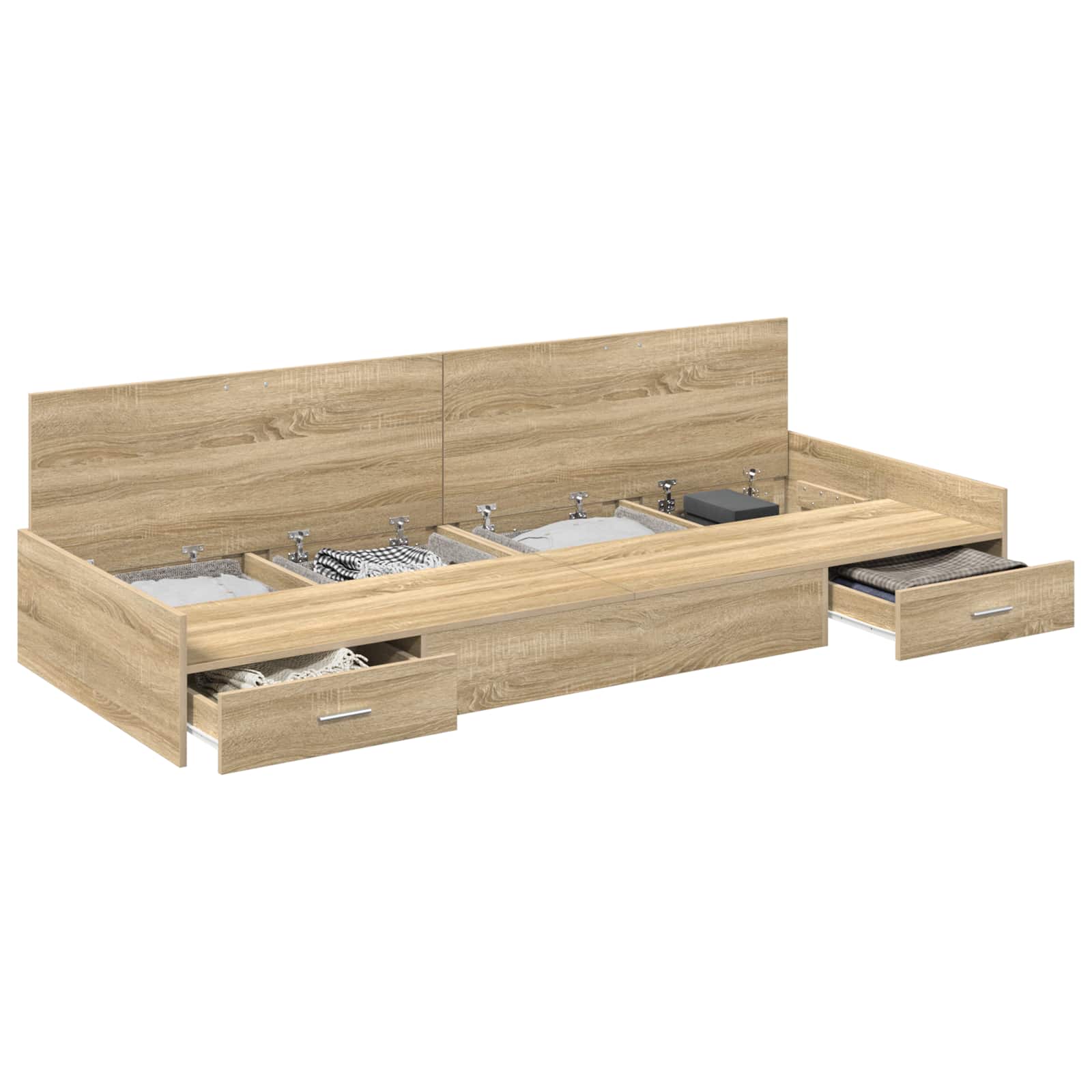 Krevetna konstrukcija s uzglavljem Sonoma hrast 90 x 200 cm